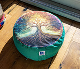 "Tree of Life" Round Large Meditation cushion green