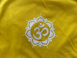 Women's Standard Cotton Slim Fit Yellow Yoga T-shirt - OM Mandala