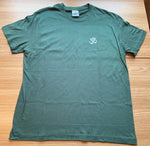 Unisex Standard Cotton Green Yoga T-shirt - Small Om on the chest