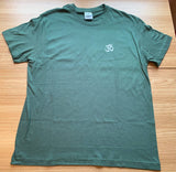 Unisex Standard Cotton Green Yoga T-shirt - Small Om on the chest