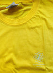 Unisex Standard Cotton Yellow Yoga T-shirt - Small Lotus Om Mandala