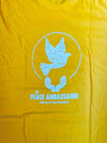 Unisex Men's Peace Ambassador Standard Cotton Yellow Yoga T-shirt
