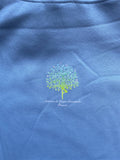 Unisex Yoga BLUE Hoodie Sweatshirt with Ashram tree logo