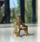 Mini Baby Krishna Laddu Gopal small brass statue 3cm