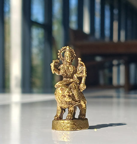 Mini Durga small brass statue 3.5 cm