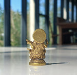 Mini Saraswati small brass statue 3 cm