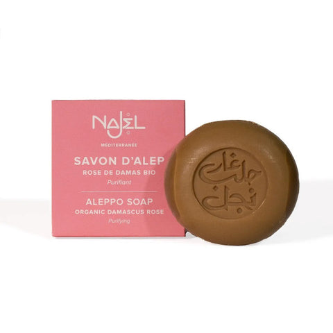 Savon d'Alep à la Rose de Damas 100 g - Najel