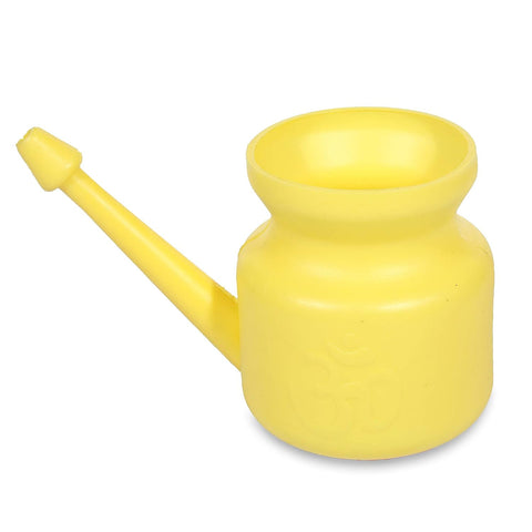 Yellow Neti Lota Pot with OM - LARGE 400 ml