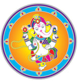 Sunseal Mandala Sticker - Dancing Ganesh (14cm)