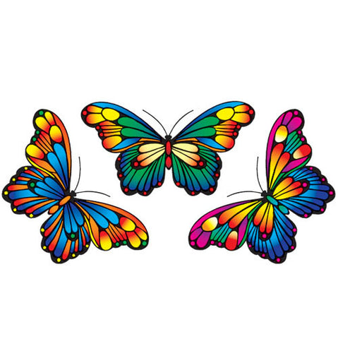 Sunseal Mandala Sticker - Sunray Magic Butterflies (Three stickers each 12cm x 6cm)