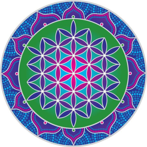Sunseal Mandala Sticker - Sacred Flower of Life (14cm)
