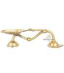 Large Brass Arati Diya Lamp 18cm