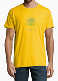 Men's Unisex Standard Cotton Yellow Yoga T-shirt - Ashram Tree