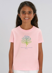 Organic Cotton Pink Children's Yoga T-shirt (Ashram Tree)
