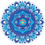 Autocollant Mandala Sunseal - Mandala Om Bleu (14cm)
