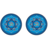 Autocollant Mandala Sunseal - Mandala Om Bleu Soleil (6 cm)