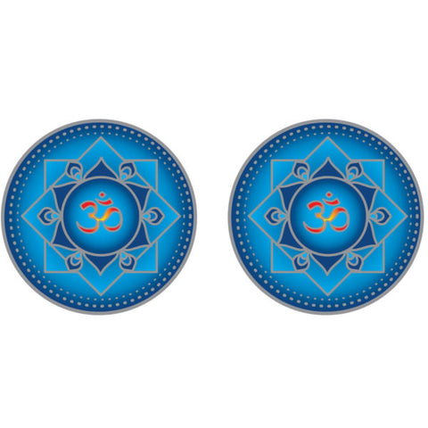 Sunseal Mandala Sticker - Sunlight Blue Om Mandala (6cm)