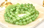 Natural Green Jade Mala (8mm beads)