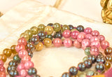 Mala en tourmaline multicolore (perles 6 mm)