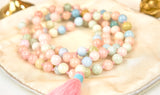 Multicolor Aquamarine Mala (8mm beads)