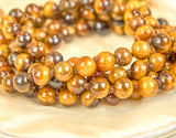 Yellow tiger-eye mala (8mm beads)
