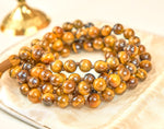Yellow tiger-eye mala (8mm beads)