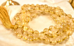 Gold Rutilated Quartz Mala (8mm beads)