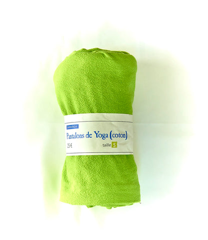 100% Cotton Yoga Pants (Lime Green)