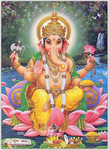 Ganesha Extra Thick Postcard