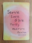 Carte postale Serve Love Give (Petit)