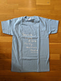 Unisex blue Serve, love, give T-shirt