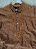 Men's Brown cotton kurta