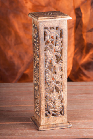 Wood tower - incense holder