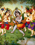 Affiche Krishna Joue avec les Gardiens de Troupeaux (17S)