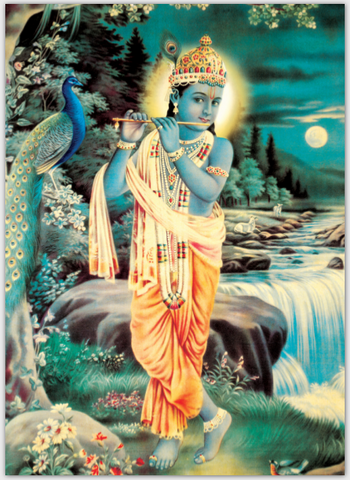 Krishna Extra Thick Postcard
