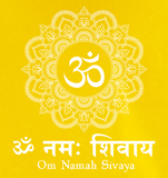 T-shirt de yoga jaune pour enfant en coton bio (Om Namah Sivaya)