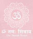 T-shirt de yoga pour femme 100 % coton biologique rose bonbon (Om Namah Sivaya)