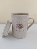 Eco Tea Cup mug made from wheat grass (Ashram logo)