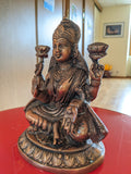 Lakshmi sitting brass statue - Extra Large 21cm