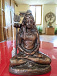 Siva Sitting brass statue - Extra Large 16cm
