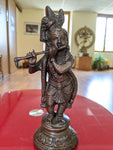 Statue Krishna debout en laiton - Extra large 24cm