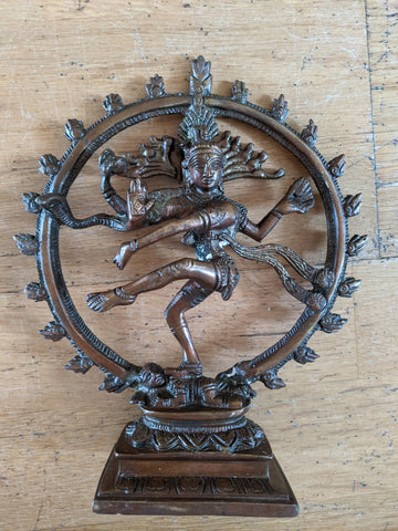 Siva Nataraj dancing brass statue LARGE - 22cm
