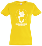 T-shirt de yoga jaune coupe slim en coton standard pour femme - Peace Ambassador