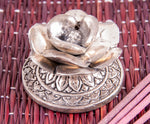 Rose shape aluminum incense holder