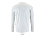 T-shirt de yoga blanc unisexe à manches longues en coton standard pour hommes - Ashram Tree