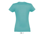Women's Standard Cotton Slim Fit Caribbean Green Yoga T-shirt - Om Namo Narayanaya