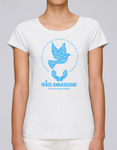 T-shirt de yoga blanc 100 % coton biologique pour femmes (ambassadeur de la paix)