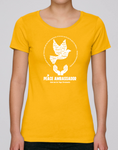T-shirt de yoga jaune 100 % coton biologique pour femmes (ambassadeur de la paix)
