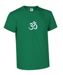 T-shirt de yoga standard unisexe en coton vert forêt - Om