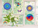 Autocollant Mandala Sunseal – Papillons magiques Sunray (trois autocollants chacun 12 cm x 6 cm)